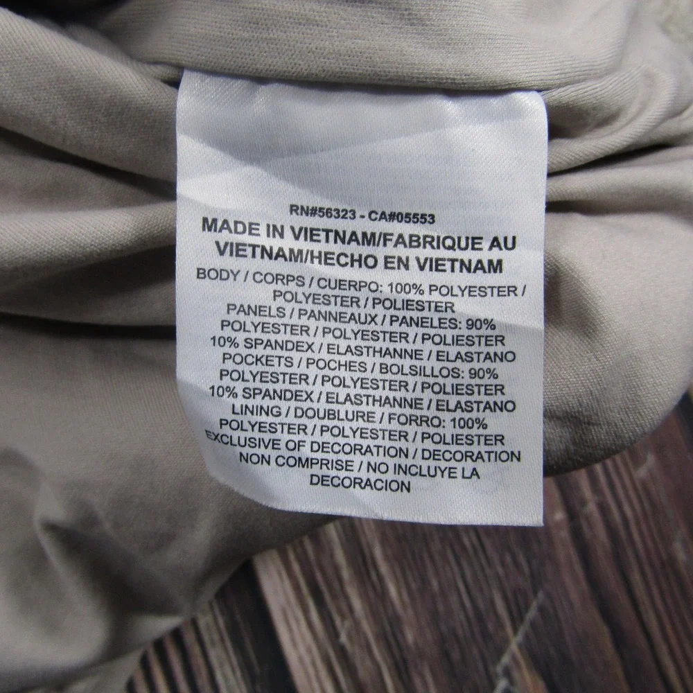 Nike Jacket Mens XS‎ Beige Hooded Lined Fleece Pullover Pockets Winter Cozy